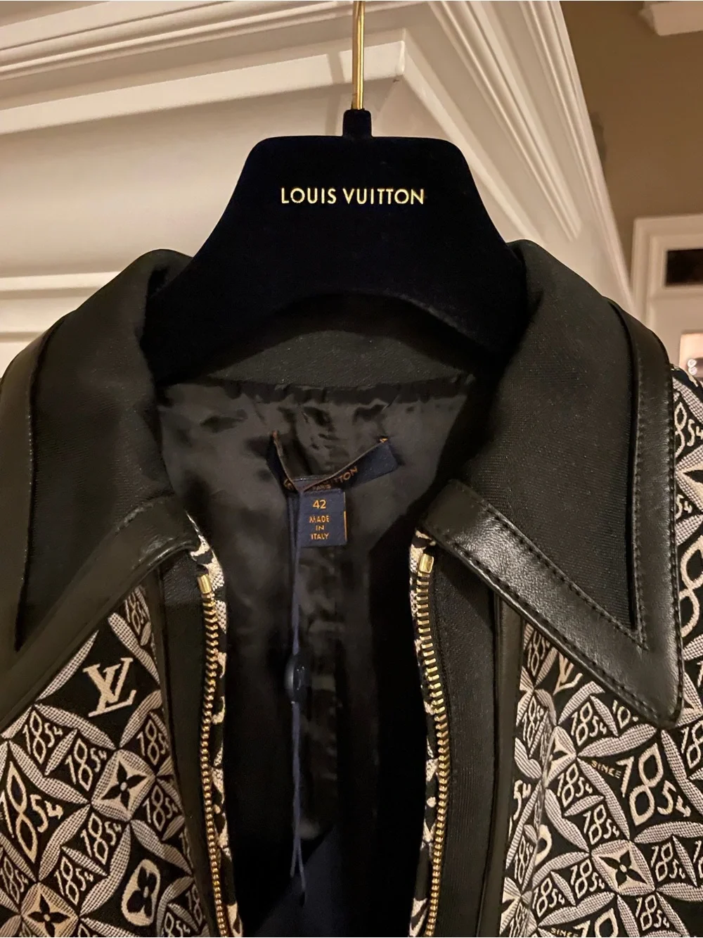 Louis Vuitton Black and White Monogram Mini Dress